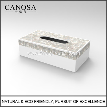 White Seashell Napkin Box for Five Star Hotel